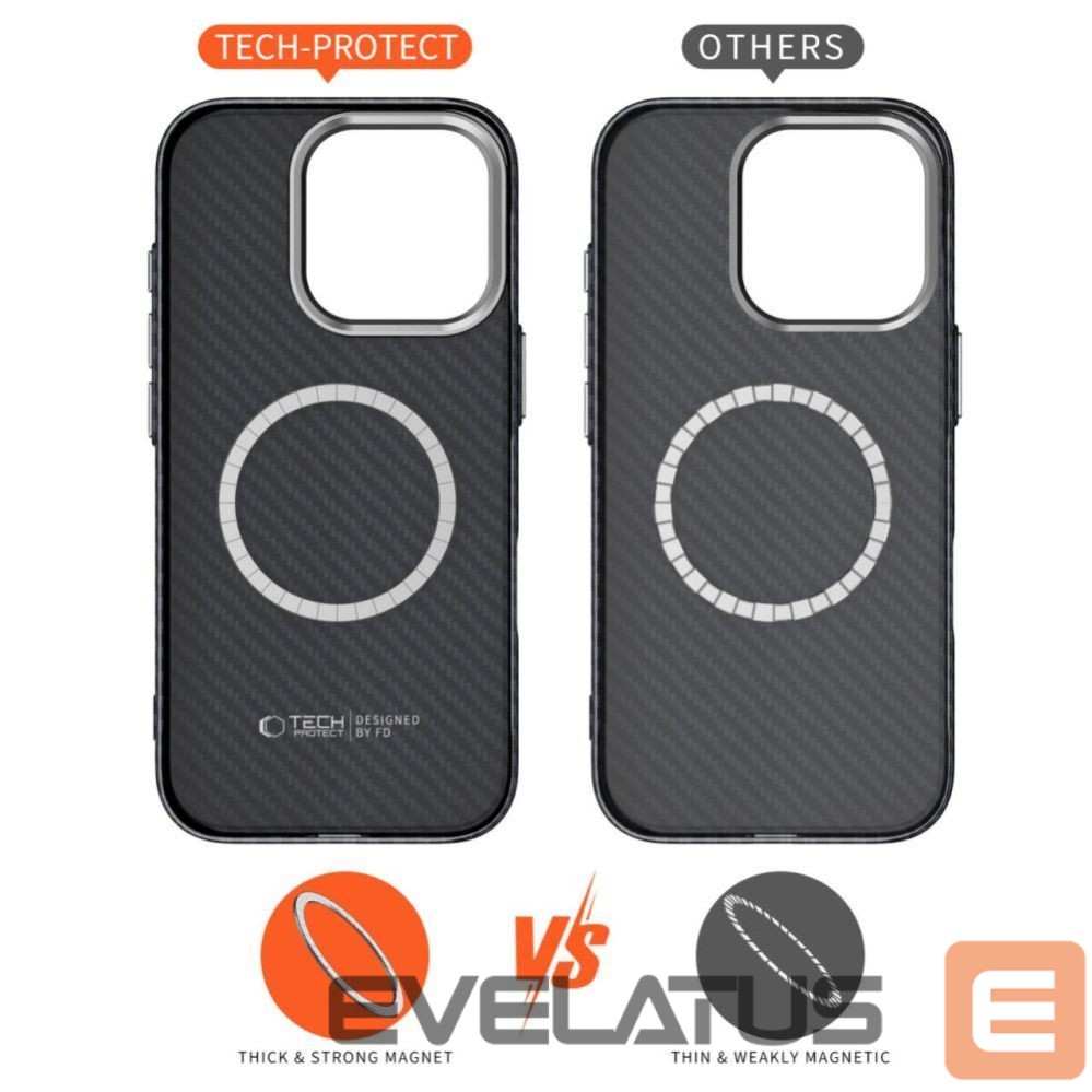 Other goods Tech-Protect Tech-Protect Ion Carbon MagSafe iPhone 16 Pro Case - Black/Grey