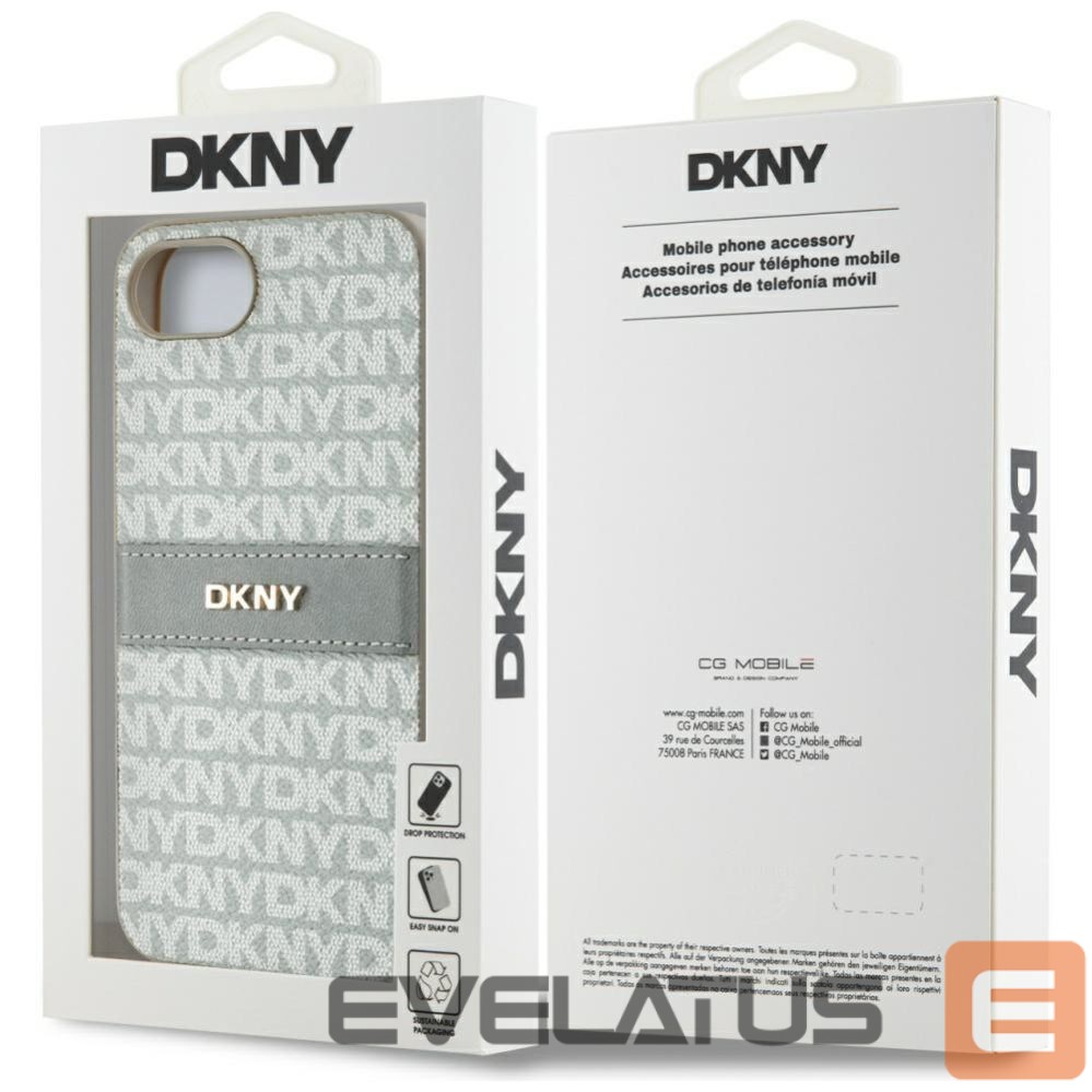 Other goods DKNY DKNY Repeat Texture Pattern with Tonal Stripe iPhone 16e Case - Beige