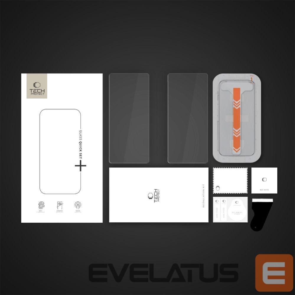 Other goods Tech-Protect Tech-Protect Quick Set+ Tempered Glass for Samsung Galaxy S25 - Transparent