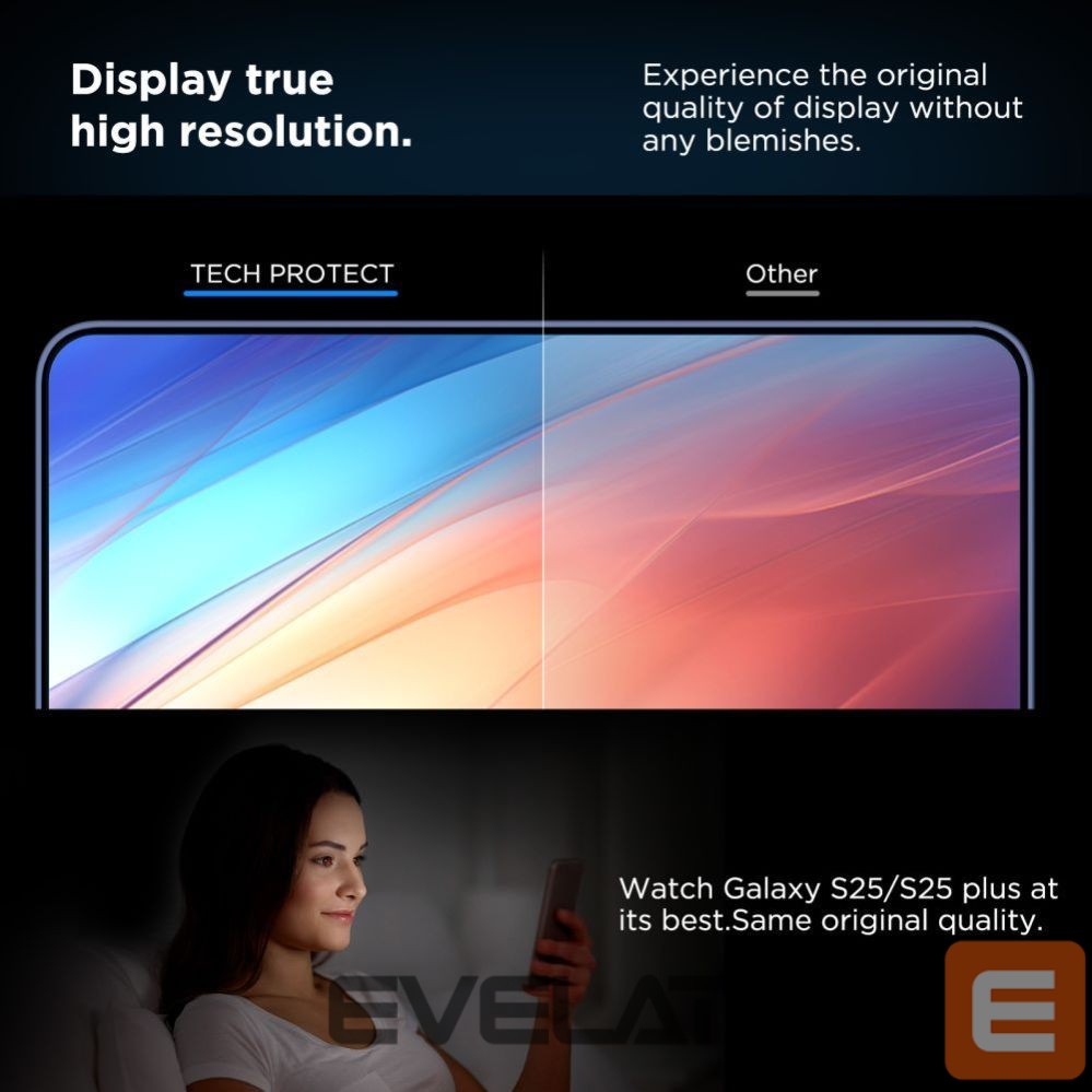 Other goods Tech-Protect Tech-Protect Quick Set+ Tempered Glass for Samsung Galaxy S25 - Transparent