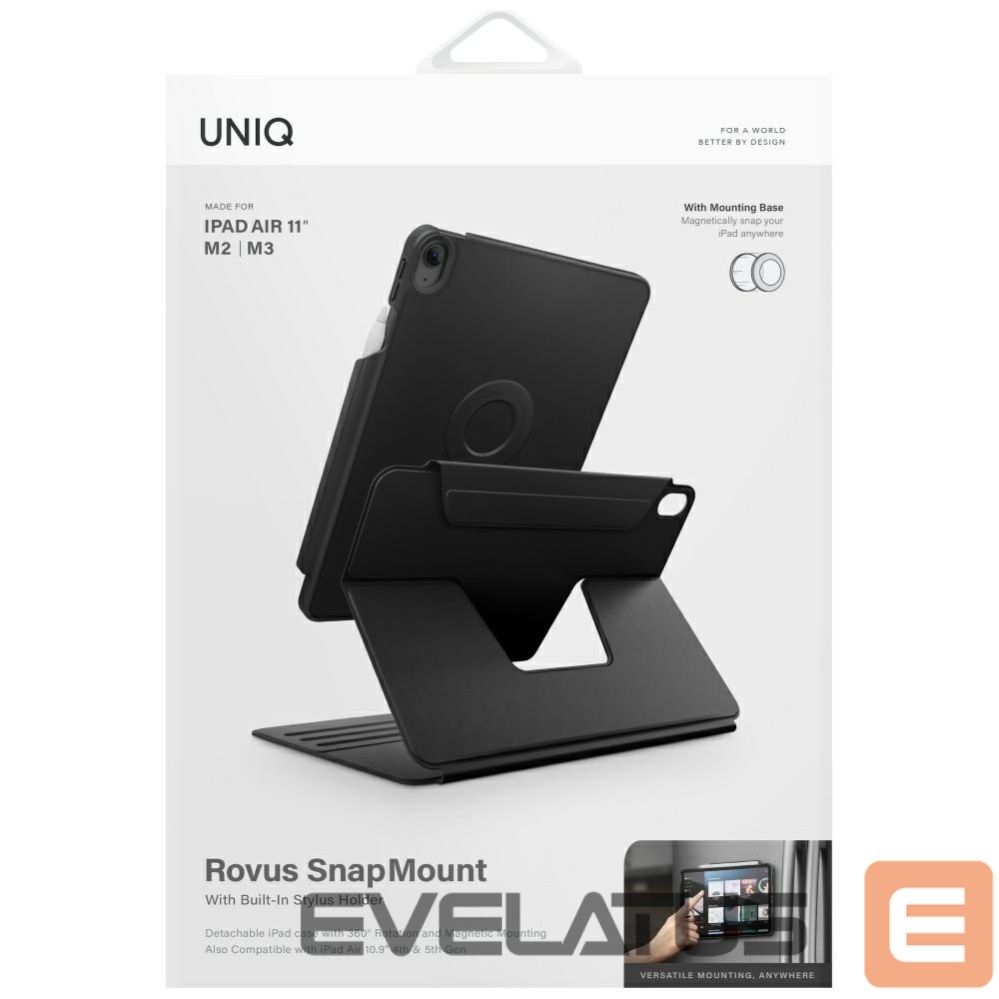 Other goods UNIQ Uniq Rovus Snapmount Magnetic 360 Rotating Detachable Case for iPad Air 11" 2024 / 2025 / iPad Air 10.9" 2020 / 2022 - black