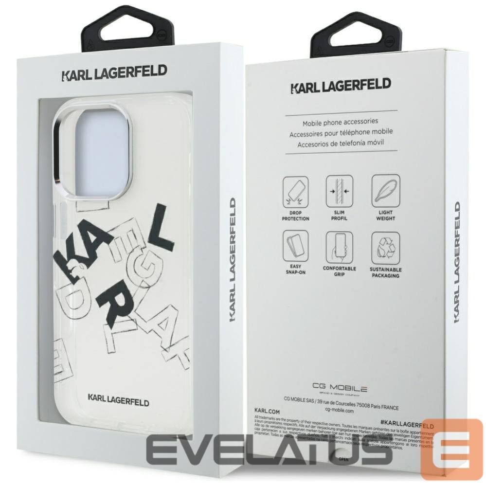 Other goods Karl Lagerfeld Karl Lagerfeld IML Sketched Graphic Case for iPhone 16 Pro - Clear