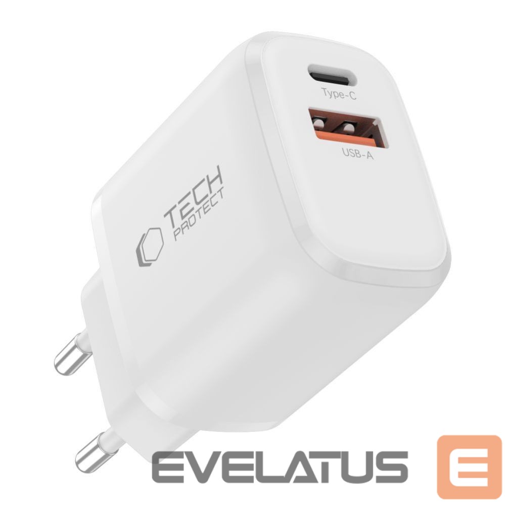 Other goods Tech-Protect Tech-Protect NCA30 PD 30W QC3.0 USB-A / USB-C Wall Charger + USB-C / Lightning Cable 100cm - White