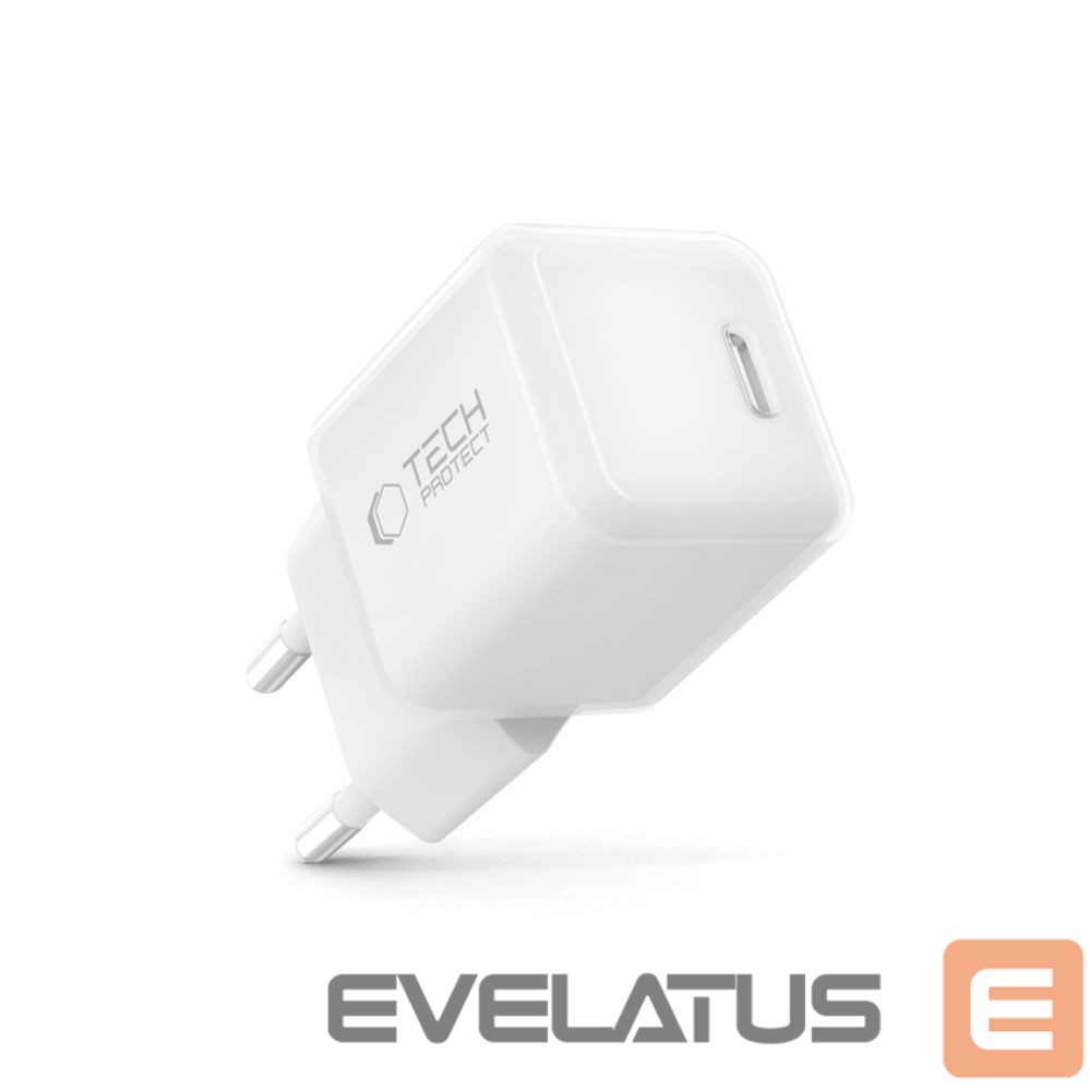 Other goods Tech-Protect Tech-Protect NCM25 USB-C PD 25W Wall Charger - White