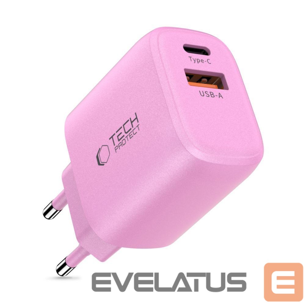 Other goods Tech-Protect Tech-Protect NCA30 PD 30W QC3.0 USB-A / USB-C Wall Charger - Pink