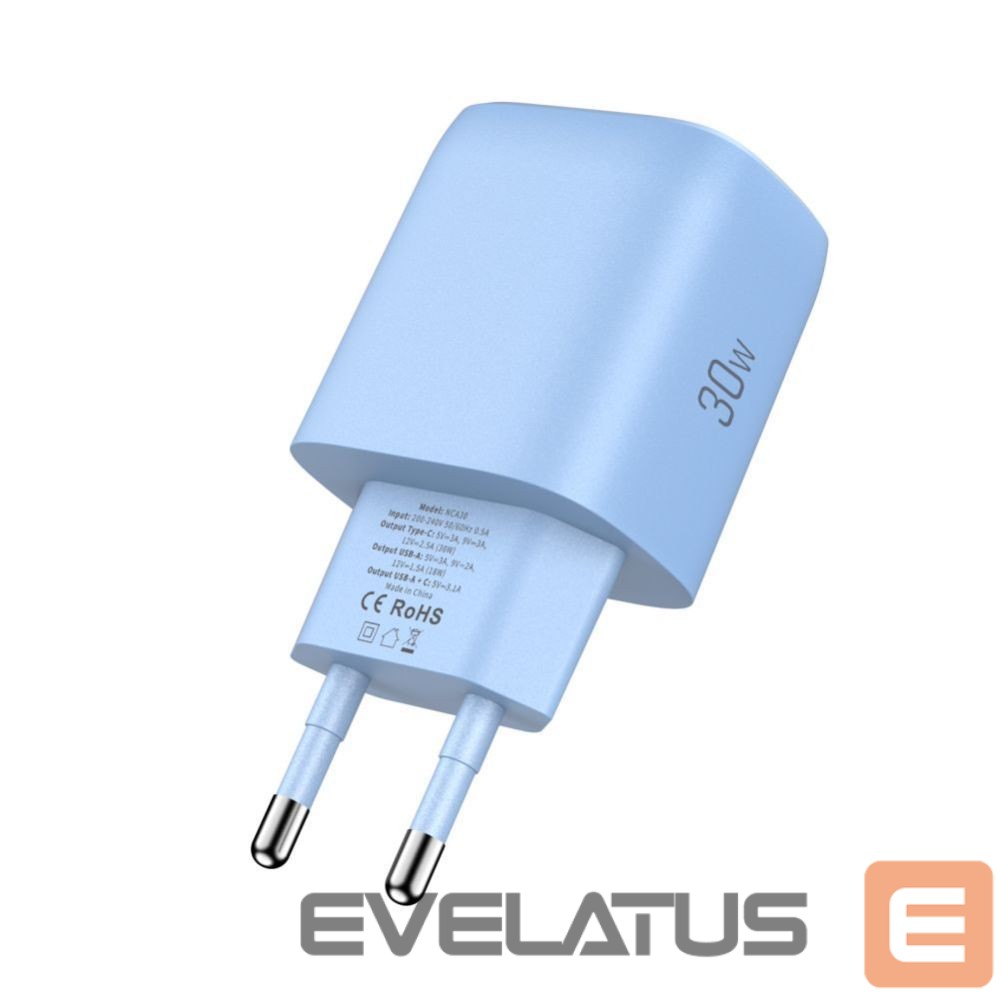 Other goods Tech-Protect Tech-Protect NCA30 PD 30W QC3.0 USB-A / USB-C Wall Charger - Blue