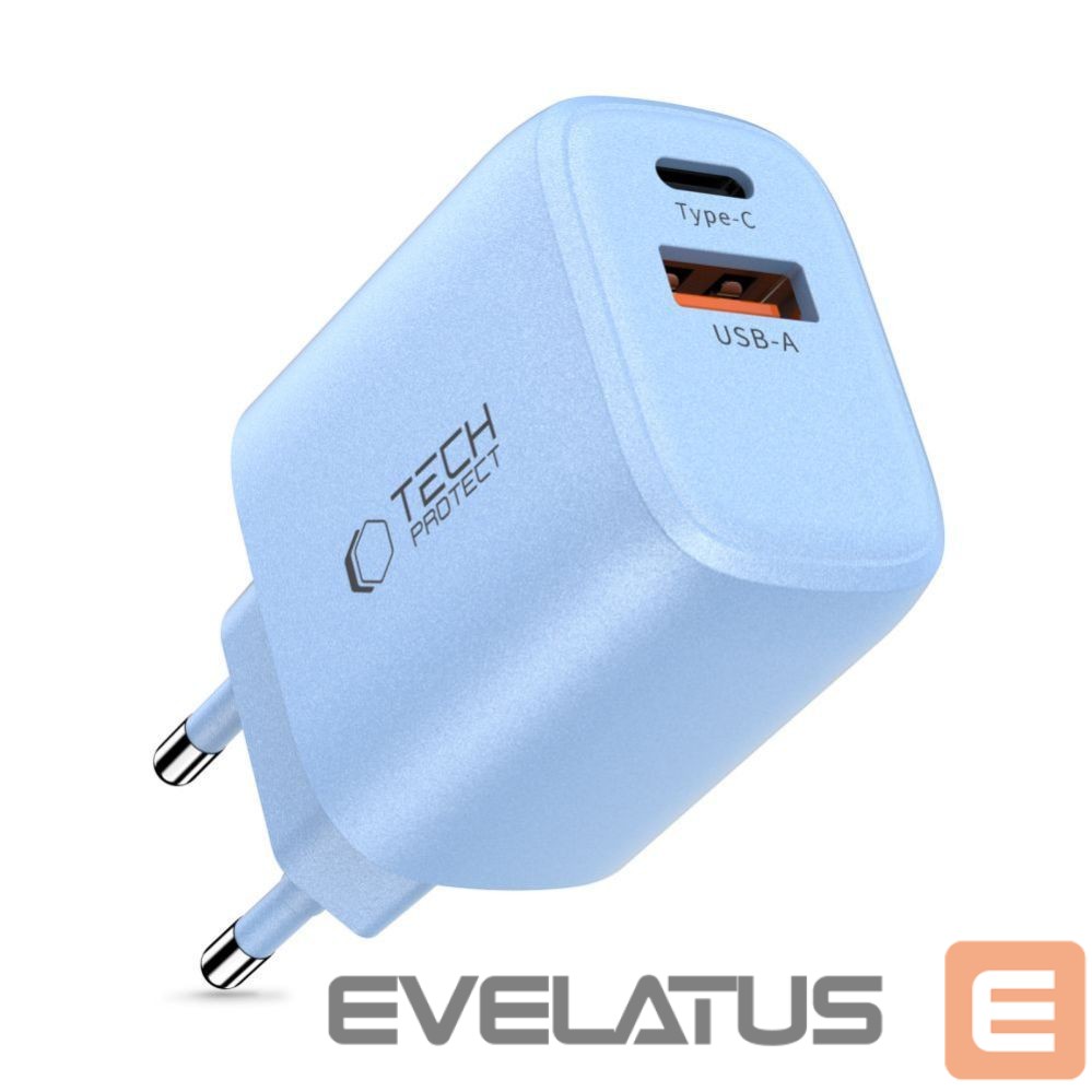 Other goods Tech-Protect Tech-Protect NCA30 PD 30W QC3.0 USB-A / USB-C Wall Charger - Blue