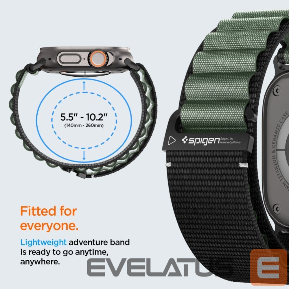 Other goods Spigen Strap Spigen WBF1 Strap for Apple Watch 44 / 45 / 46 / 49 mm - Black and Green