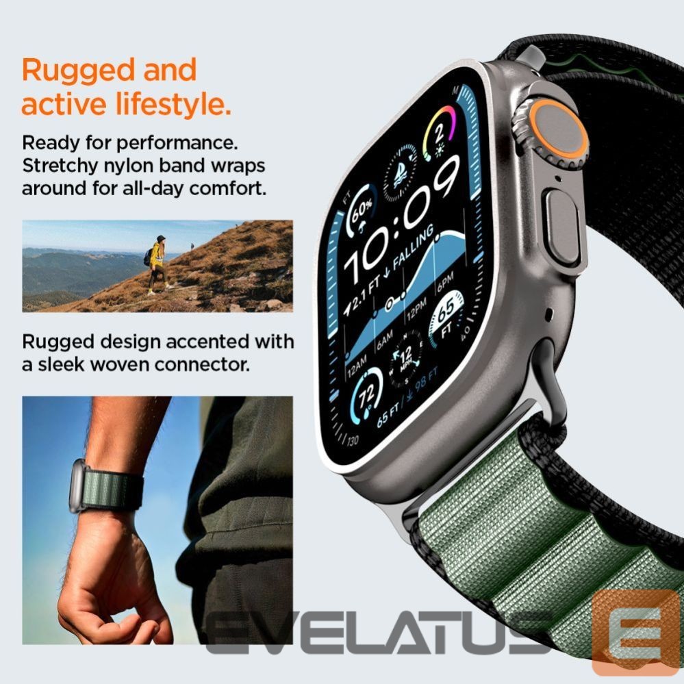 Other goods Spigen Strap Spigen WBF1 Strap for Apple Watch 44 / 45 / 46 / 49 mm - Black and Green
