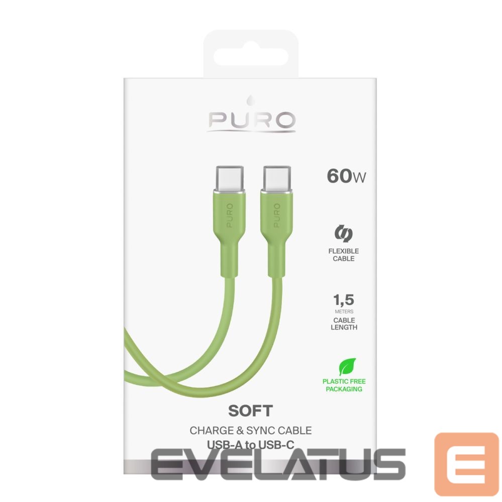 Other goods Puro Puro ICON USB-C - USB-C cable 1.5m - green