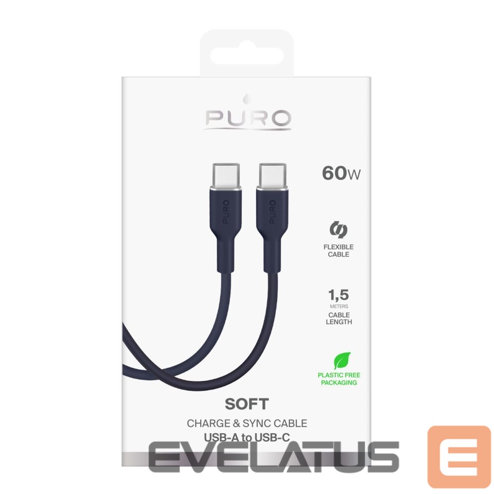 Other goods Puro Puro ICON USB-C - USB-C Cable 1.5m - Navy Blue