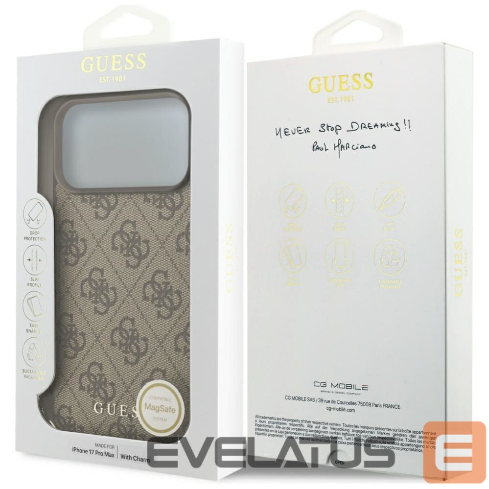 Other goods Guess Guess 4G Charms Collection MagSafe case for iPhone 17 Pro Max - brown