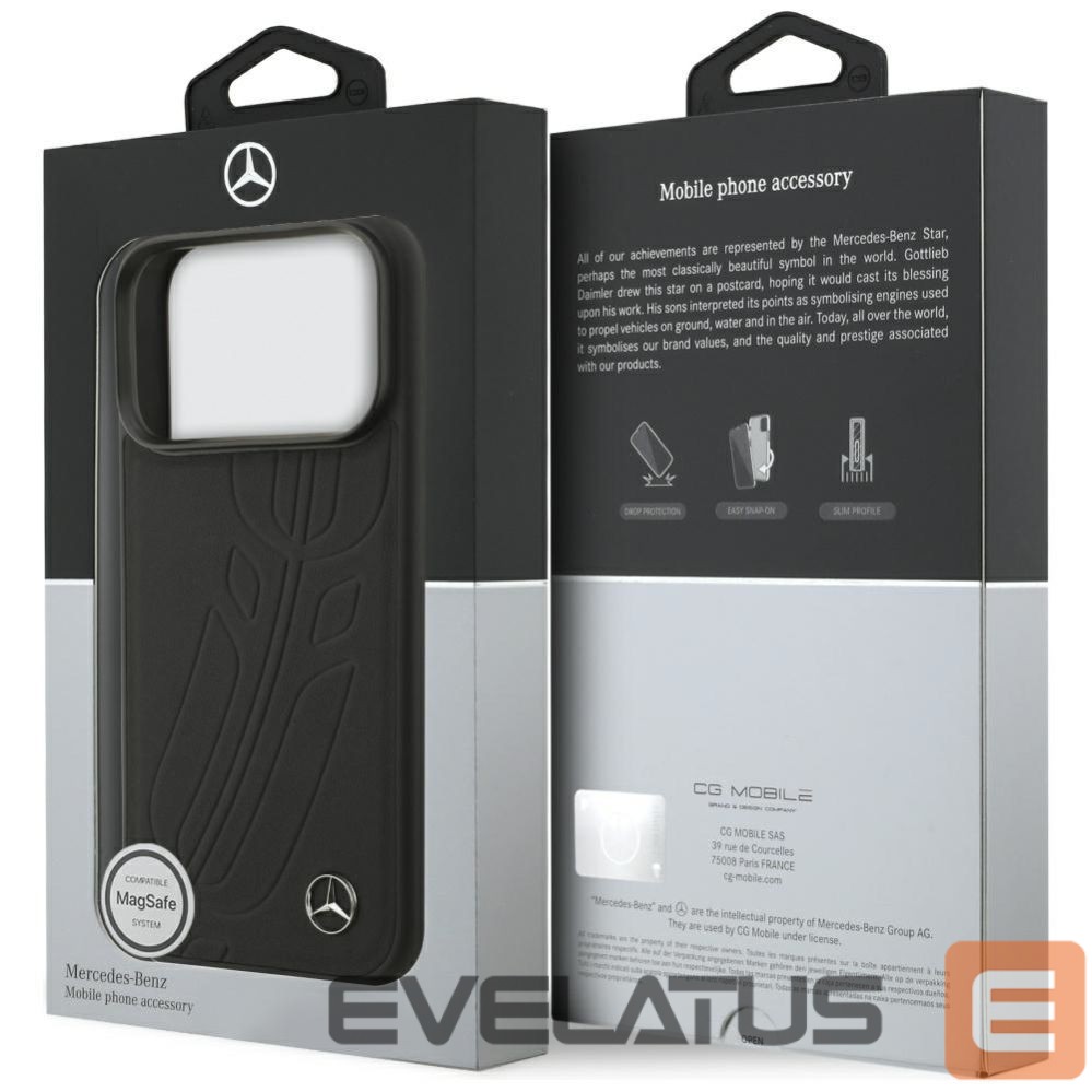 Other goods Mercedes-Benz Mercedes Leather Large Laurel Leave MagSafe Case for iPhone 17 Pro - Black