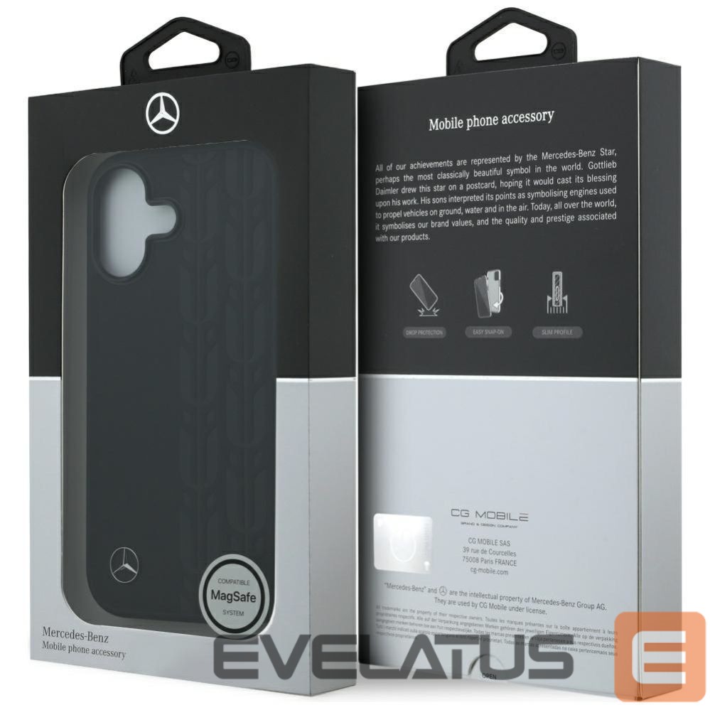 Other goods Mercedes-Benz Mercedes Leather Laurel Leaves MagSafe Case for iPhone 17 - Black
