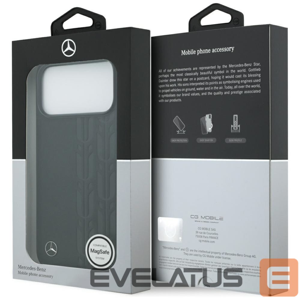 Other goods Mercedes-Benz Mercedes Leather Laurel Leaves MagSafe Case for iPhone 17 Pro Max - Black