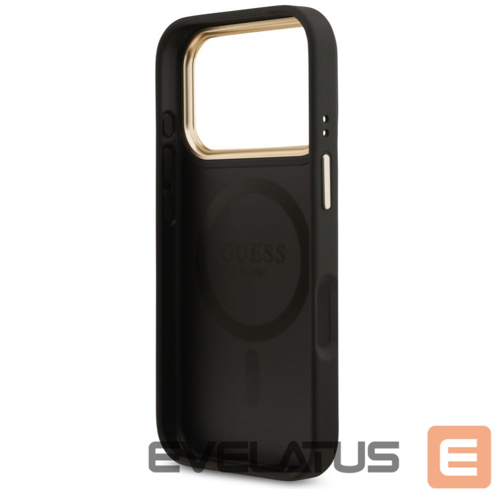 Other goods Guess Guess 4G Strass Logo & Big Strap Metal Buttons MagSafe Case for iPhone 17 Pro - Black