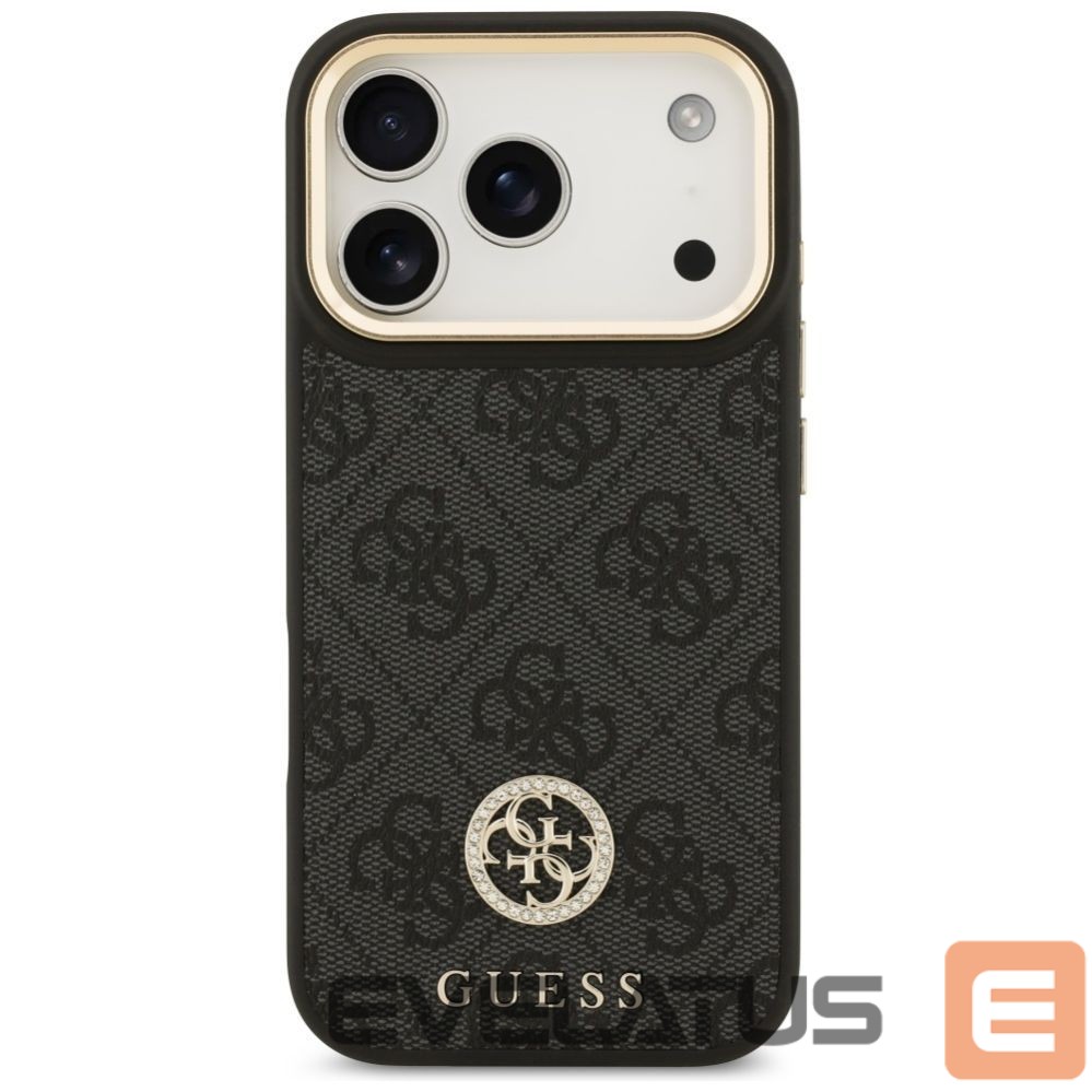 Other goods Guess Guess 4G Strass Logo & Big Strap Metal Buttons MagSafe Case for iPhone 17 Pro - Black