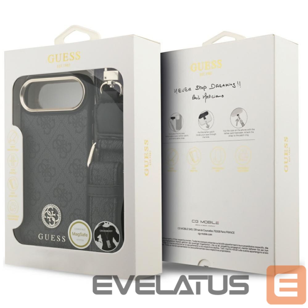 Other goods Guess Guess 4G Strass Logo & Big Strap Metal Buttons MagSafe Case for iPhone Air - Black