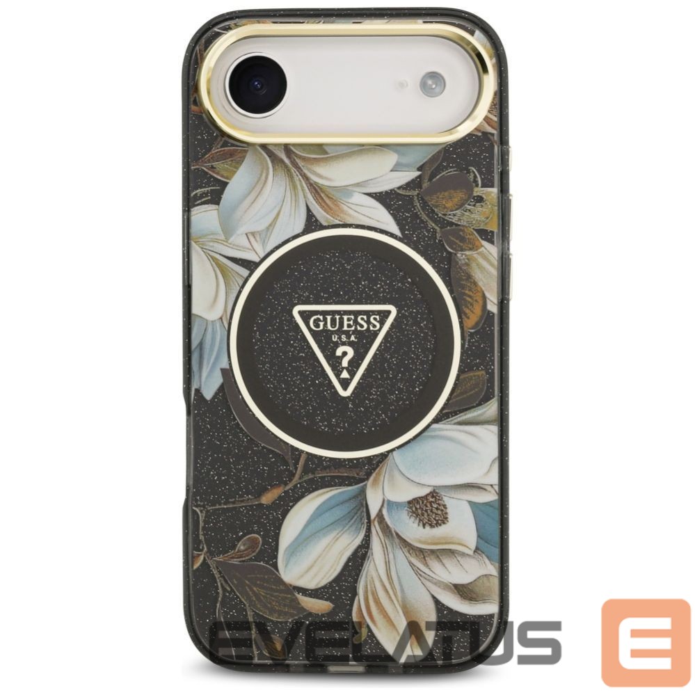 Other goods Guess Guess IML Glitter Flowers Triangle MagSafe case for iPhone Air - black