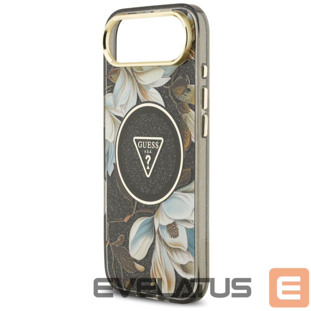 Other goods Guess Guess IML Glitter Flowers Triangle MagSafe case for iPhone Air - black