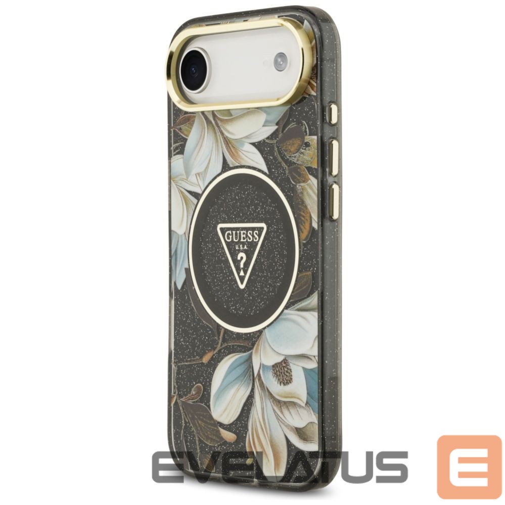 Other goods Guess Guess IML Glitter Flowers Triangle MagSafe case for iPhone Air - black