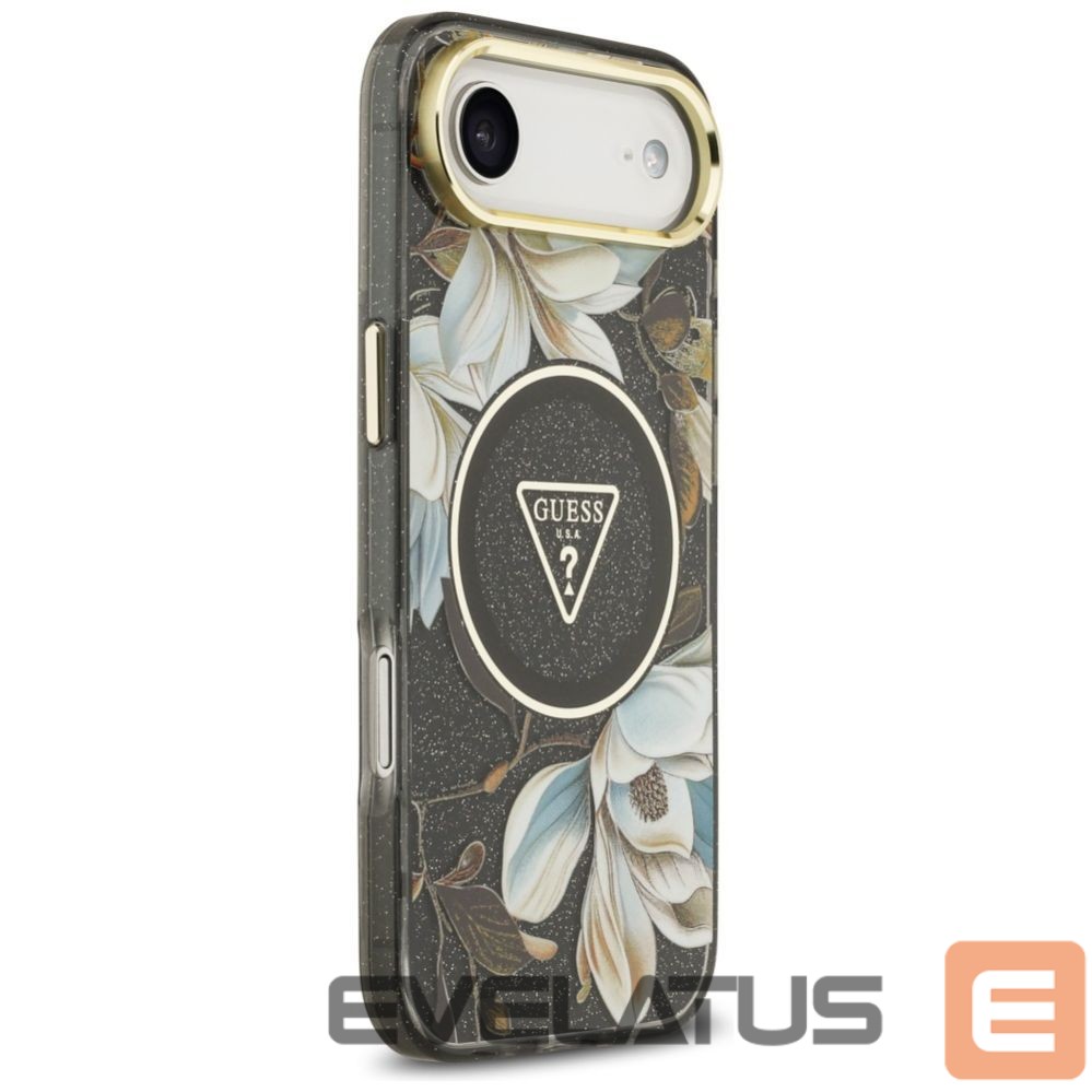 Other goods Guess Guess IML Glitter Flowers Triangle MagSafe case for iPhone Air - black