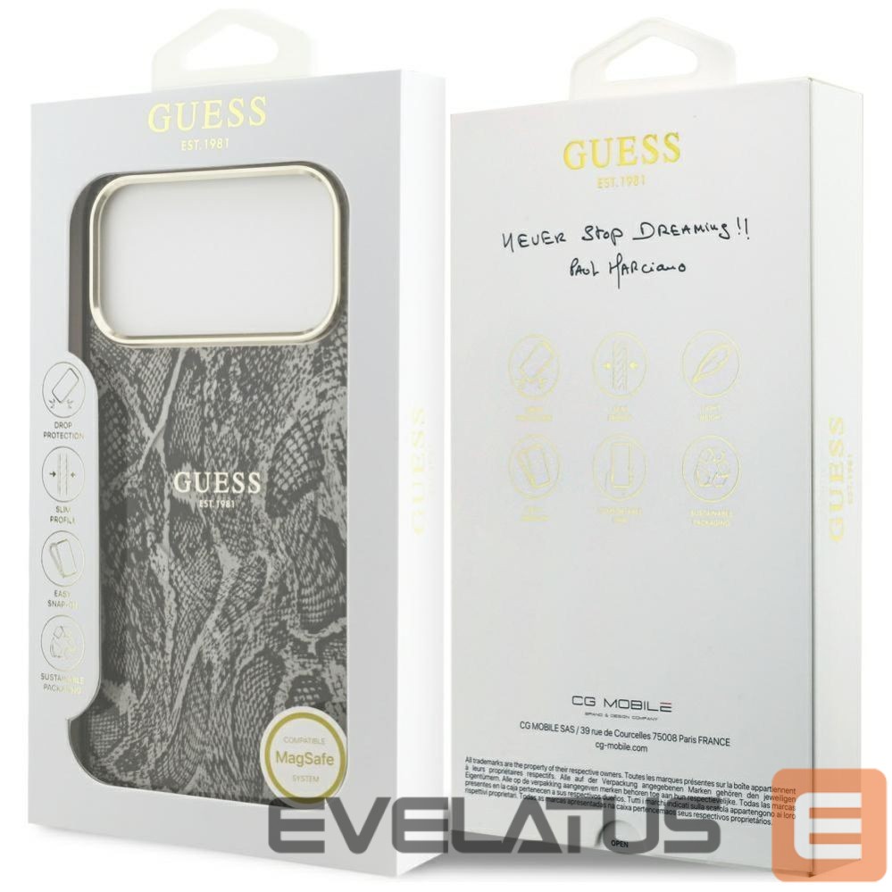 Other goods Guess Guess Python Pattern MagSafe Case for iPhone 17 Pro Max - Black