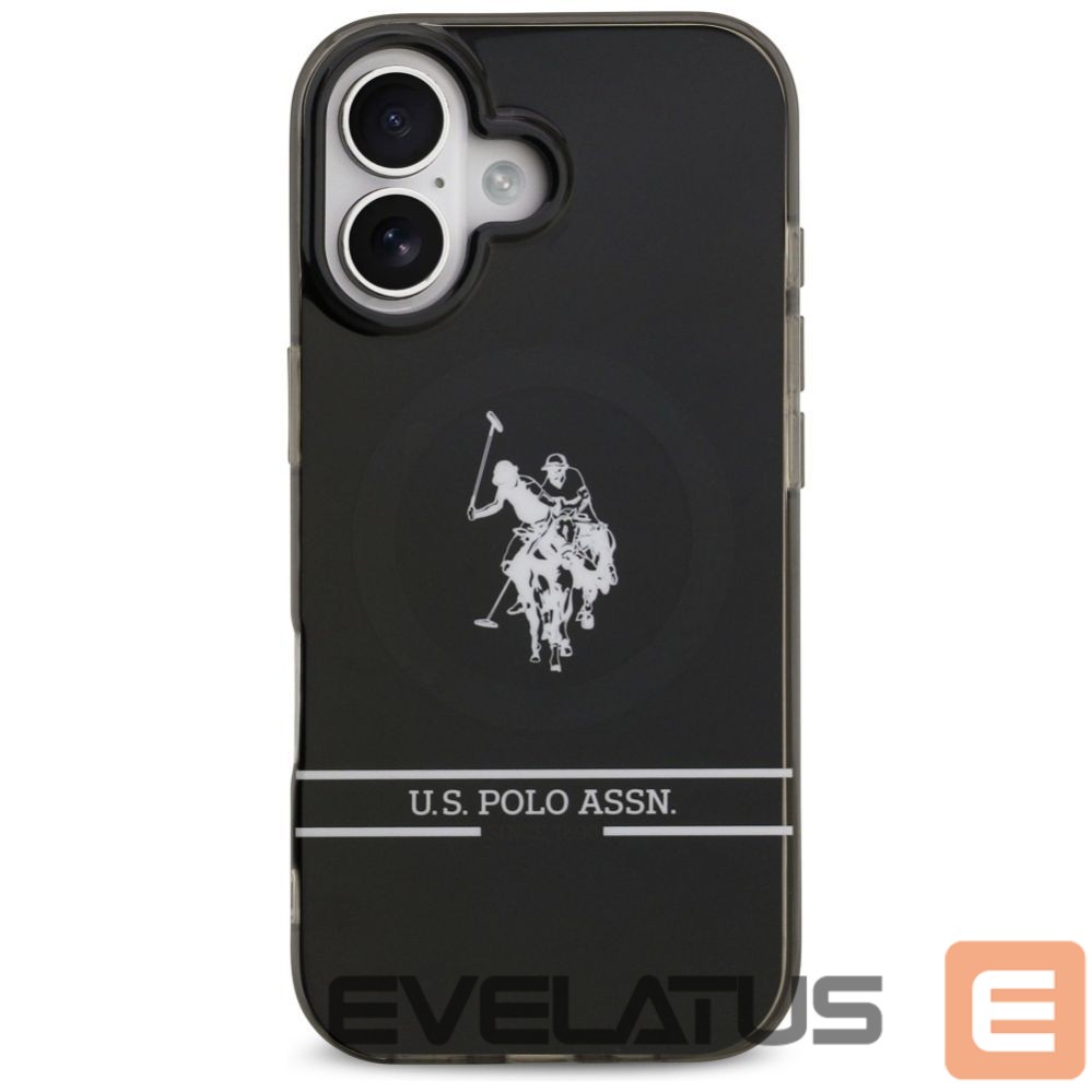 Other goods U.S. Polo PU US Polo DH and Bottom Stripe Logo MagSafe iPhone 17 Case - Black