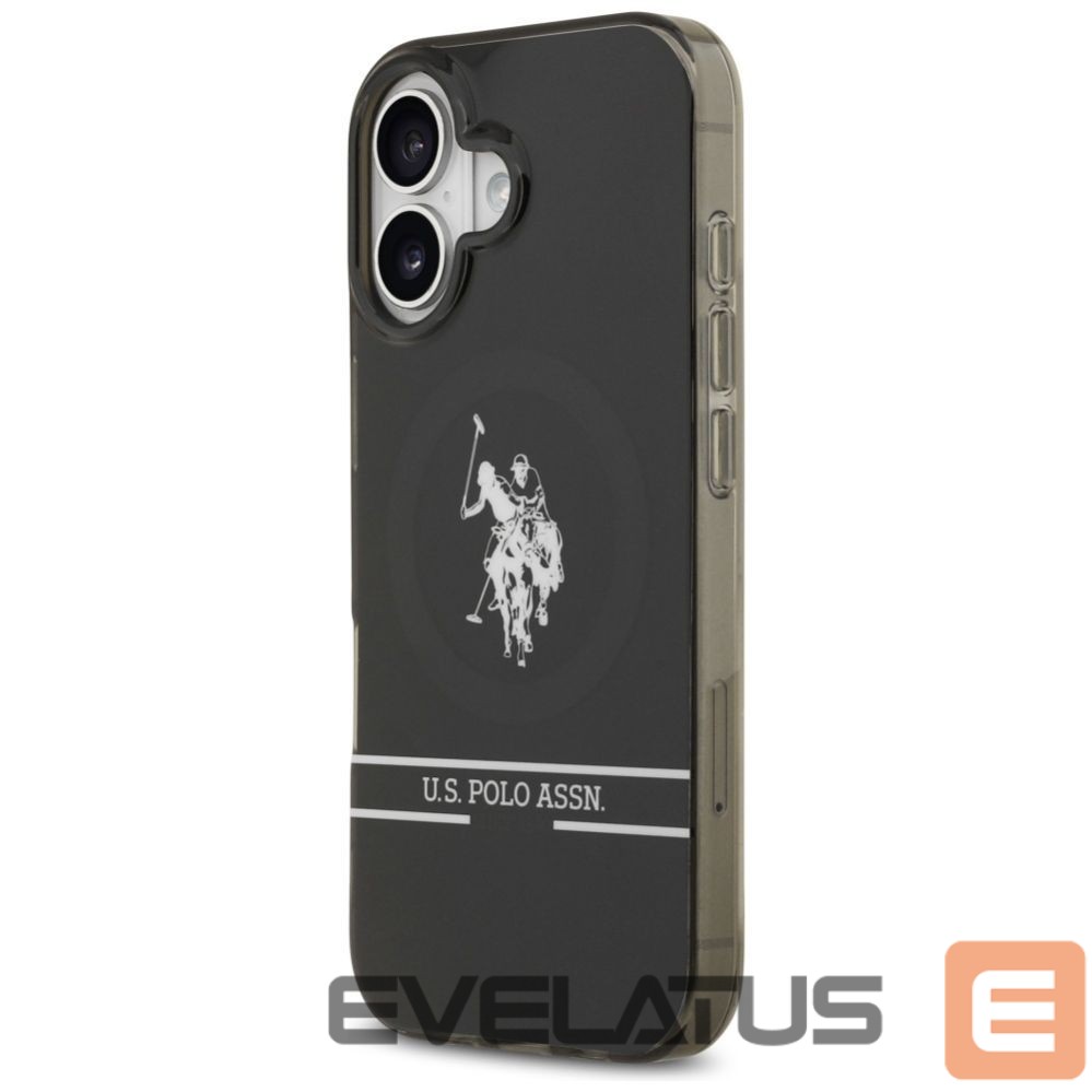 Other goods U.S. Polo PU US Polo DH and Bottom Stripe Logo MagSafe iPhone 17 Case - Black