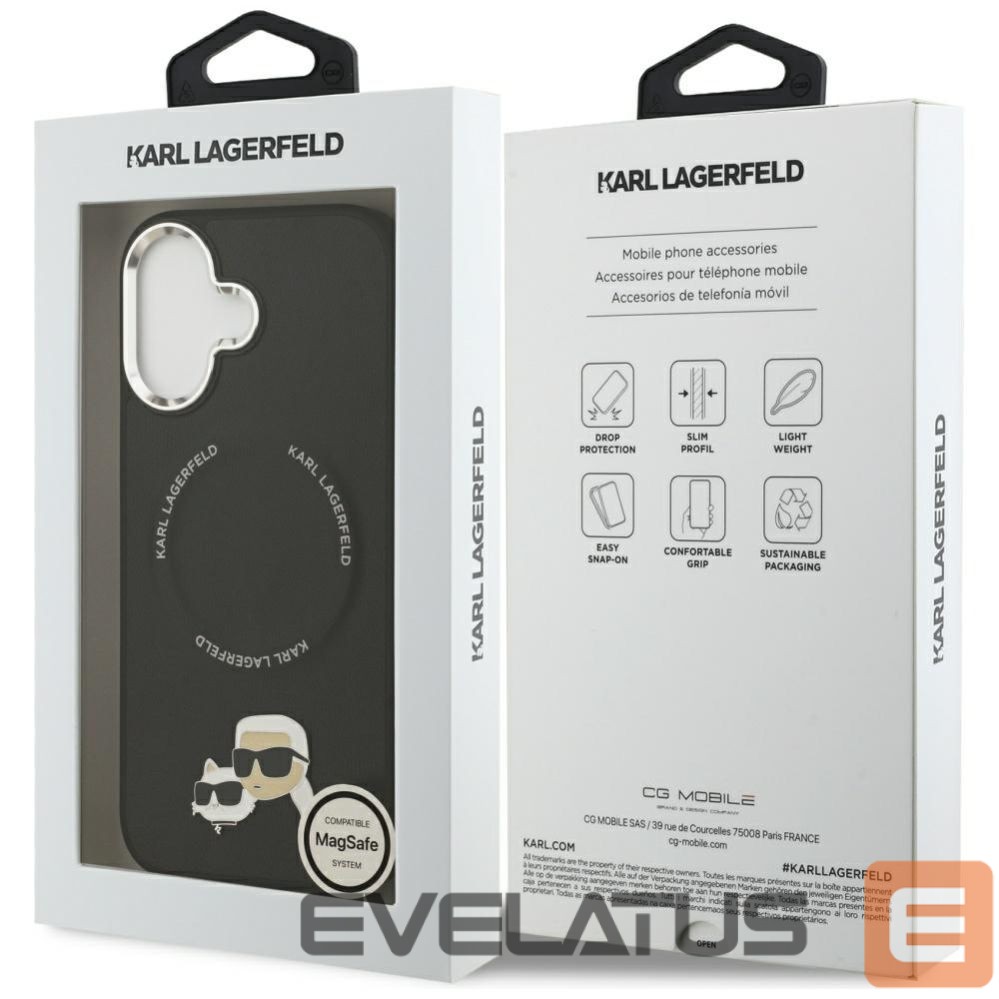 Other goods Karl Lagerfeld Karl Lagerfeld Karl & Choupette Pins MagSafe Case for iPhone 17 - Black