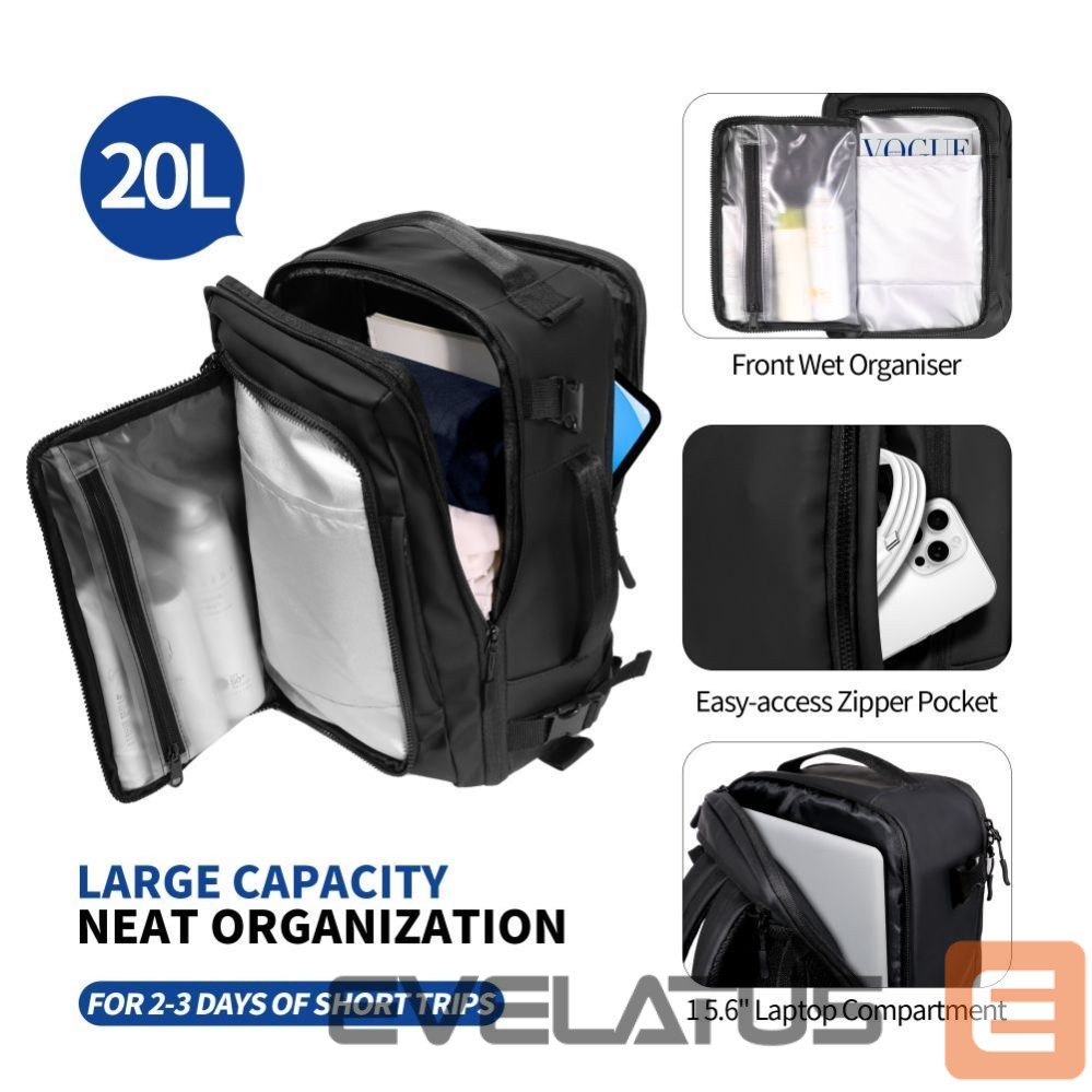 Other goods Tech-Protect Tech-Protect Defender S50 Backpack for Ryanair & Wizzar, 20L Laptop - Black