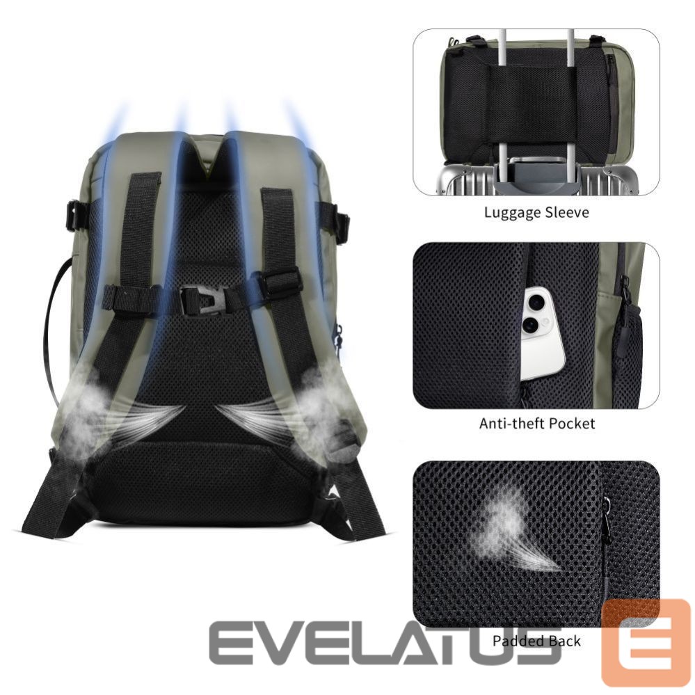 Other goods Tech-Protect Tech-Protect Defender S50 Backpack for Ryanair & Wizzar, 20L Laptop - Olive