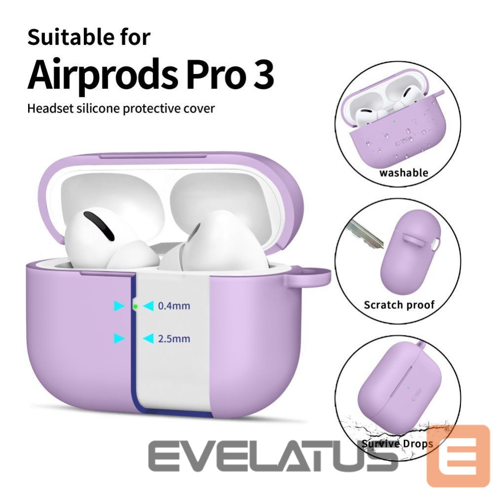 Other goods Tech-Protect Tech-Protect Silicone Hook Case for AirPods Pro - Purple