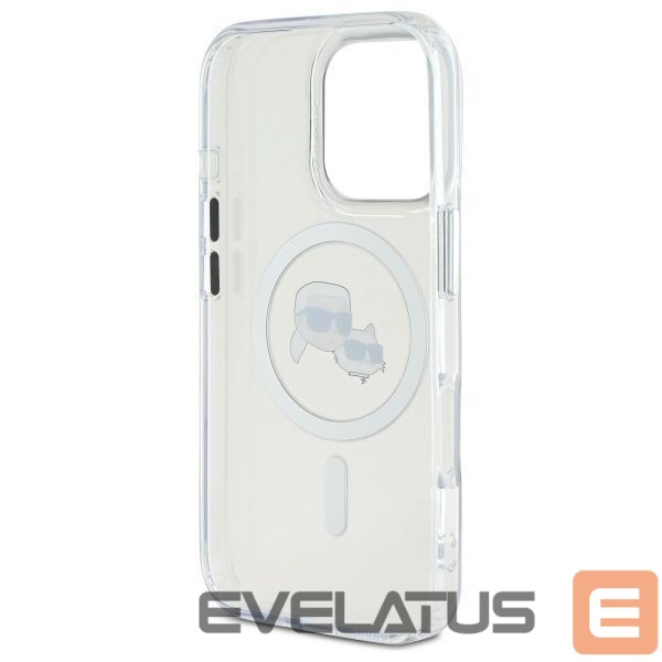 Other goods Karl Lagerfeld Karl Lagerfeld IML Metal Karl&Choupette Head MagSafe Case for iPhone 16 Pro - White
