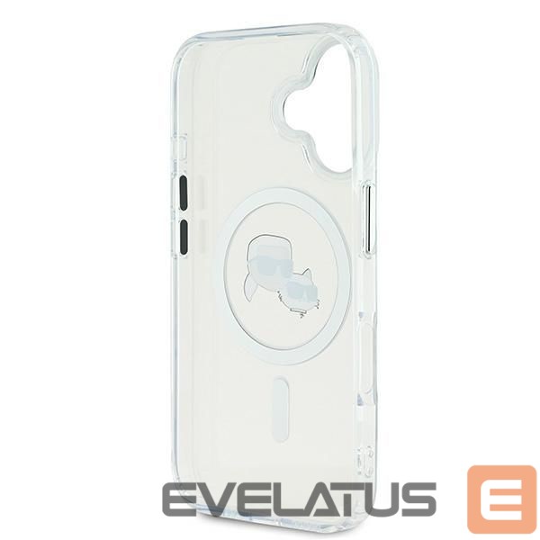 Other goods Karl Lagerfeld Karl Lagerfeld IML Metal Karl&Choupette Head MagSafe Case for iPhone 16 Plus - White
