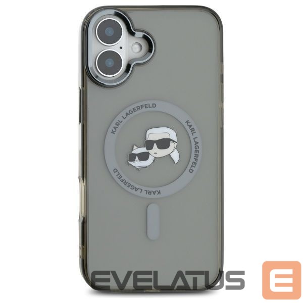 Other goods Karl Lagerfeld Karl Lagerfeld IML Metal Karl&Choupette Head MagSafe Case for iPhone 16 Plus - Black