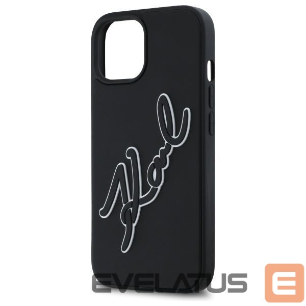 Other goods Karl Lagerfeld Karl Lagerfeld 3D Rubber Signature iPhone 15 Case - Black