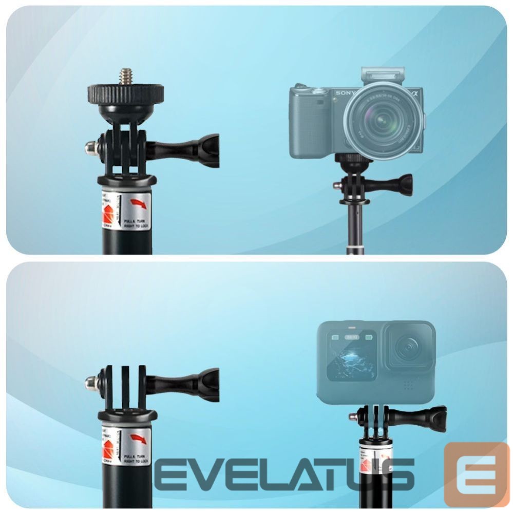 Other goods Tech-Protect Tech-Protect GA100 Monopad & Selfie Stick for GoPro / DJI - Black