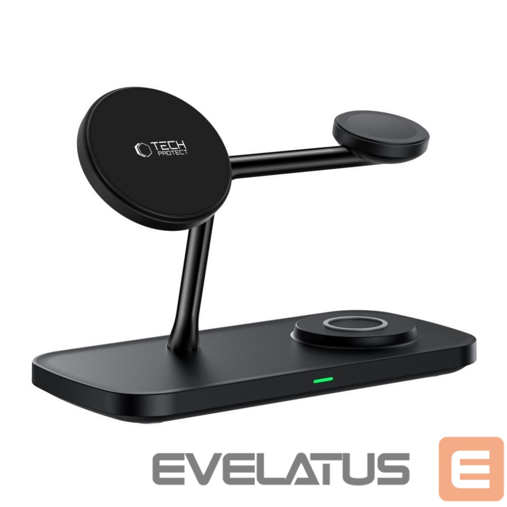 Other goods Tech-Protect Tech-Protect QI15W-A45 3in1 Wireless Charger with MagSafe for Apple Devices - Black