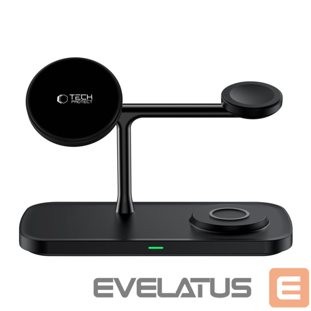 Other goods Tech-Protect Tech-Protect QI15W-A45 3in1 Wireless Charger with MagSafe for Apple Devices - Black