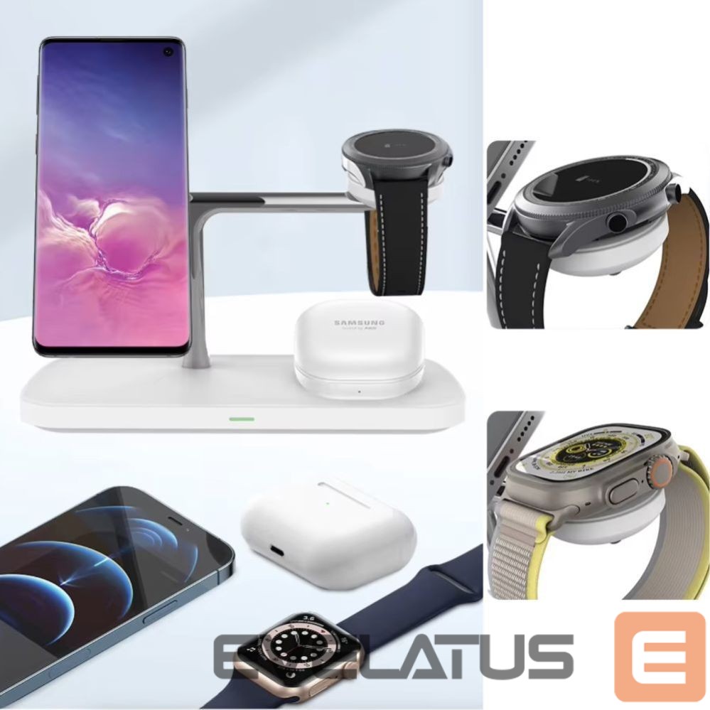 Other goods Tech-Protect Tech-Protect QI15W-A45 3in1 Wireless Charger with MagSafe for Apple Devices - White