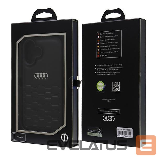 Other goods Audi Audi Synthetic Leather iPhone 16 6.1" black/black hardcase AU-TPUPCIP16-GT/D2-BK