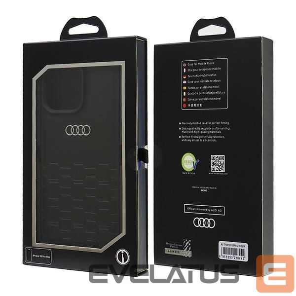 Other goods Audi Audi Synthetic Leather iPhone 16 Pro Max 6.9" black/black hardcase AU-TPUPCIP16PM-GT/D2-BK