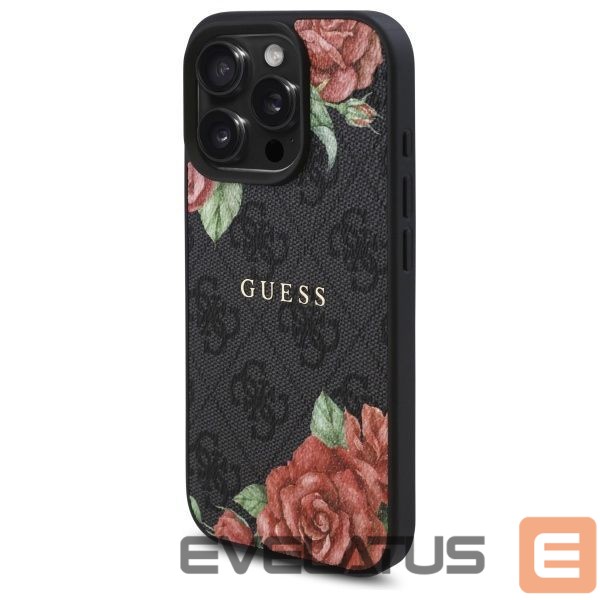 Other goods Guess Guess GUHMP16LP4ROPEMCK iPhone 16 Pro 6.3" black/black hardcase 4G Flowers Print MagSafe