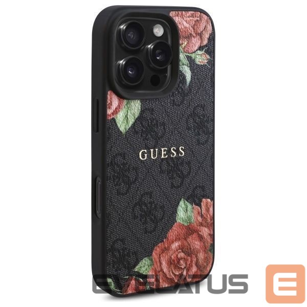 Other goods Guess Guess GUHMP16LP4ROPEMCK iPhone 16 Pro 6.3" black/black hardcase 4G Flowers Print MagSafe