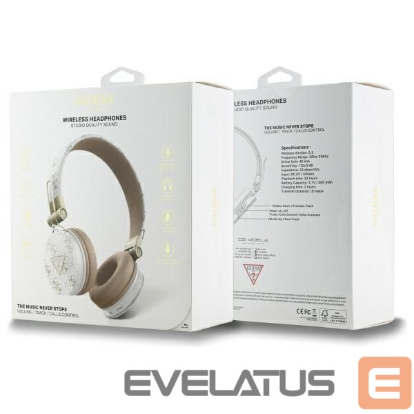 Other goods Guess Guess Bluetooth ENC GUBH70E4PTMH on-ear headphones white 4G Triangle Round Shape
