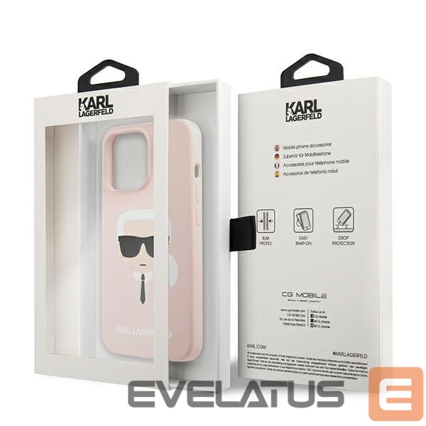 Other goods Karl Lagerfeld Karl Lagerfeld Silicone Karl`s Head Case for iPhone 13 Pro / 13 6.1" - Light Pink