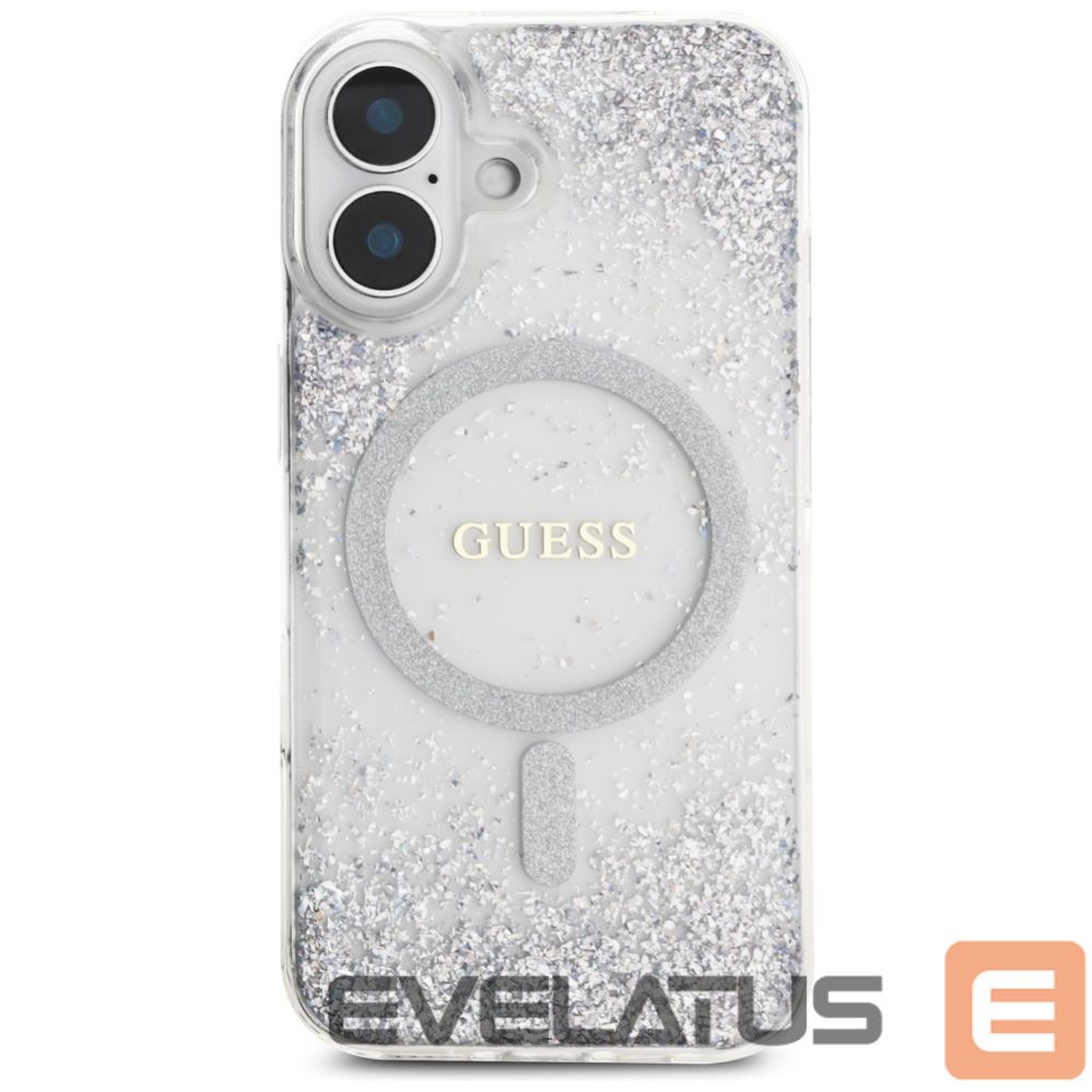 Other goods Guess Guess HC Resin Bottom Glitter MagSafe case for iPhone 16 - silver