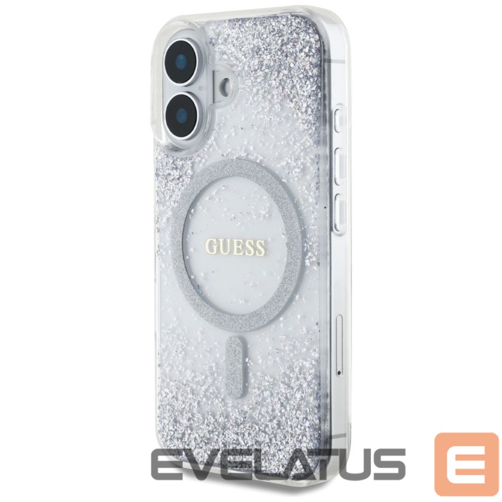 Other goods Guess Guess HC Resin Bottom Glitter MagSafe case for iPhone 16 - silver
