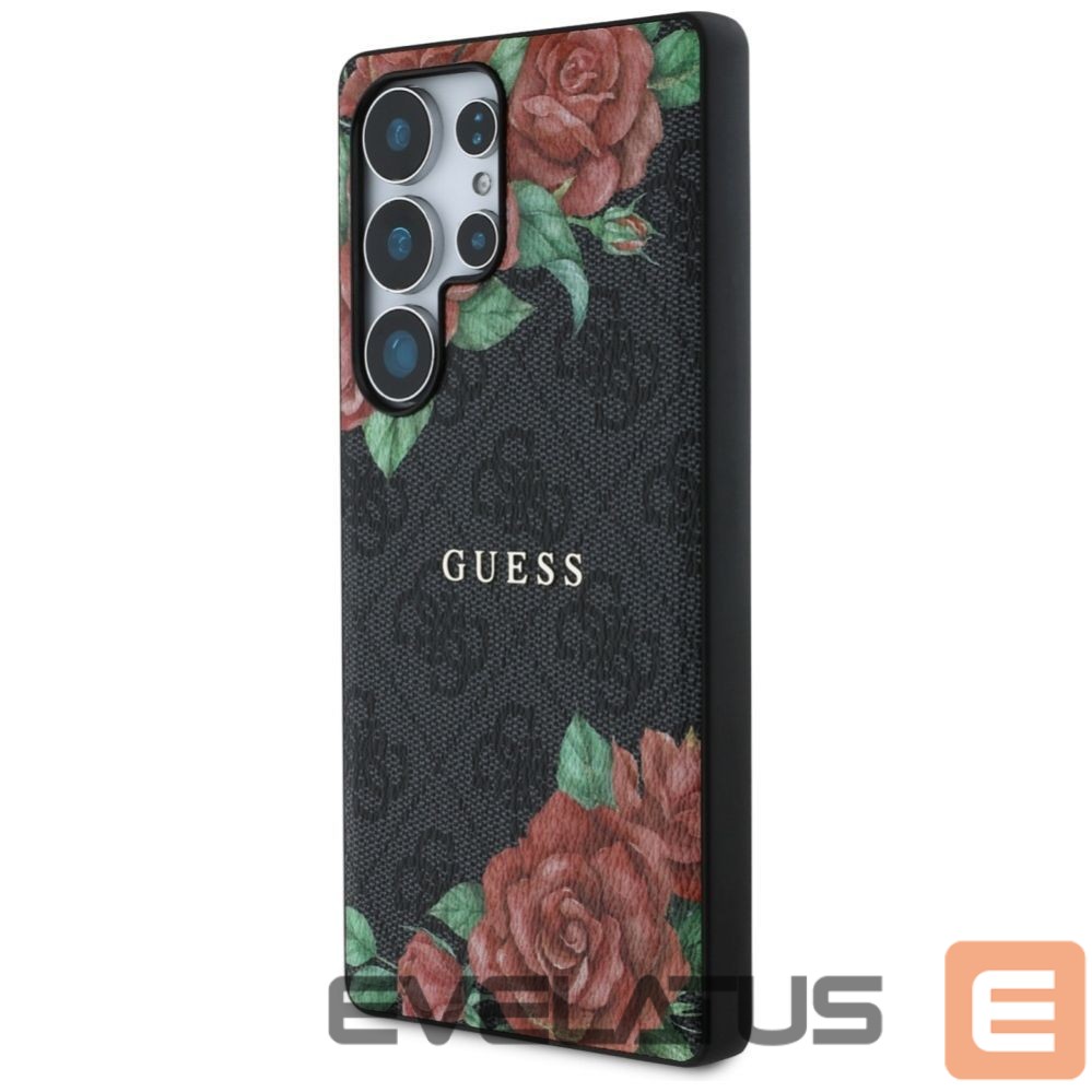 Other goods Guess Guess Leather 4G Flowers Print Metal Classic Logo MagSafe Case for Samsung Galaxy S25 Ultra - Black